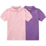 Camisetas moradas de poliester de manga corta infantiles 24 meses para niña 