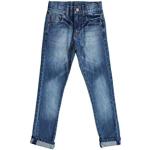 Jeans ajustables infantiles azules de algodón vintage 8 años 