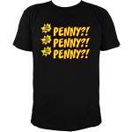 Camisetas negras de algodón de algodón  The Big Bang Theory Penny Hofstadter talla S para hombre 