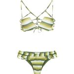 Bikinis verdes de poliamida con rayas Amir Slama para mujer 
