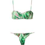 Bikinis verdes de poliamida con aros floreados Amir Slama con motivo de flores para mujer 