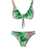 Bikinis verdes de poliamida floreados Amir Slama fruncido con motivo de flores para mujer 