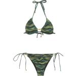 Bikinis triángulo verdes de poliamida rebajados Amir Slama con lazo para mujer 