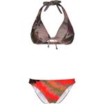 Bikinis halter multicolor de poliamida rebajados Roberto Cavalli con lazo talla S para mujer 