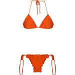 Bikinis triángulo naranja rebajados Amir Slama con volantes para mujer 