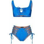 Bragas Bikini Anudadas azules de poliamida rebajadas talla L para mujer 