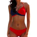 Bikinis halter rojos tallas grandes floreados talla XL para mujer 