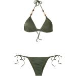 Bikinis triángulo verdes de poliamida rebajados Brigitte con lazo para mujer 