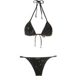 Bikinis triángulo negros de spandex Amir Slama con lentejuelas para mujer 