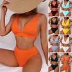Bikinis naranja de spandex talla XL para mujer 