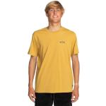 Camisetas deportivas doradas de algodón manga corta Billabong Wave talla XS para hombre 
