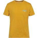 Camisetas amarillas de algodón de manga corta manga corta con cuello redondo con logo Billabong talla M para hombre 