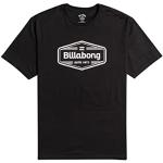 Camisetas negras de algodón de manga corta manga corta con cuello redondo Billabong talla L para hombre 