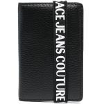 Billetera negras de cuero rebajadas plegables con logo VERSACE Jeans Couture para hombre 