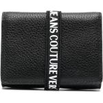 Billetera negras de cuero rebajadas plegables con logo VERSACE Jeans Couture para hombre 