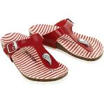 Birkenstock Kids Gizeh Sandals, BF Nautical Stripes Red, 4-4.5 Big Kid