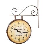 Relojes marrones de hierro con estación vintage Biscottini 