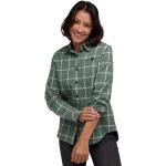 Camisas orgánicas verdes de algodón rebajadas de otoño Black Diamond talla L de materiales sostenibles para mujer 