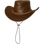 Black Jungle Broome Sombrero de Piel, Sombrero del Oeste de Australia, Sombrero de Vaquero (Marron, L)