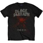 Black Sabbath Men's tee: The End Mushroom Cloud Camiseta, Negro, XL para Hombre