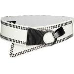 Cinturones blancos de sintético con gancho  rebajados vintage desgastado con tachuelas talla S para mujer 