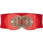 Cinturones elásticos rojos vintage talla M para mujer 
