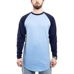 Camisetas baseball azul marino manga larga talla L para hombre 