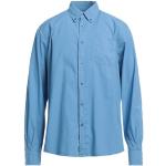 Camisas azules de algodón de manga larga tallas grandes manga larga BLAUER talla 3XL para hombre 