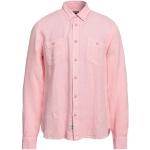 Camisas rosas de lino de manga larga manga larga BLAUER talla M para hombre 