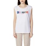 Camisetas estampada blancas sin mangas de punto BLAUER talla XL para mujer 
