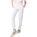 Blauer, Pantalones Slim-Fit de Algodón en Color Sólido White, Mujer, Talla: W31