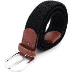 Cinturones elásticos negros de poliester largo 105 trenzados con trenzado talla XL para mujer 