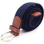 Cinturones elásticos azul marino de poliester largo 105 trenzados con trenzado talla XL para mujer 