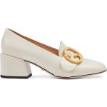 Zapatos blancos de cuero de tacón con logo Gucci talla 38,5 para mujer 