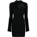Vestidos cortos negros de lana con cuello alto floreados Blumarine talla M para mujer 