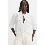 Blusas blancas de viscosa de manga larga manga larga LEVI´S con volantes talla S para mujer 