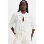 Blusas blancas de viscosa de manga larga manga larga LEVI´S con volantes talla L para mujer 