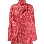 Blusas rojas de algodón de manga larga rebajadas manga larga con hombros caídos Issey Miyake talla M para mujer 