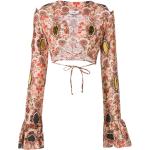 Blusas multicolor de lino de manga larga manga larga floreadas Amir Slama con motivo de flores para mujer 