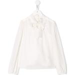 Blusas blancas de seda de manga larga infantiles Dolce & Gabbana 