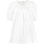 Blusas estampadas blancas de algodón rebajadas con cuello redondo Jil Sander talla S para mujer 