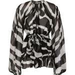 Blusas estampadas negras de seda zebra Dolce & Gabbana talla 3XL para mujer 