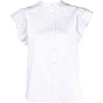 Blusas blancas de popelín rebajadas con logo Twinset con perlas talla XXL para mujer 