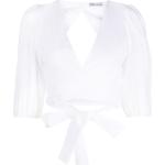 Blusas cruzadas blancas de algodón rebajadas REDValentino talla XXL para mujer 
