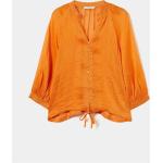 Camisas naranja de lino de lino  tres cuartos talla XS para mujer 