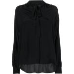 Blusas negras de seda de manga larga rebajadas manga larga PINKO con lazo talla M para mujer 