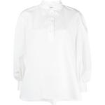 Blusas blancas de popelín con pliegues La DoubleJ talla L para mujer 