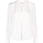 Blusas blancas de seda de manga larga manga larga talla 3XL para mujer 