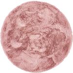 Alfombras rosas de piel de oveja para cocina 80 cm de diámetro 