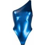 Stringbody azules de poliamida metálico Maison Close asimétrico para mujer 